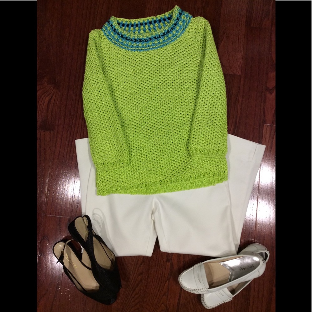 RUBY RD GREEN/BLUE/BLACK PETITE TOP/SWEATER - Picture 3 of 8
